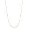 Gold Freshwater Pearl and White Cubic Zirconia Bezel Set Slider Necklace